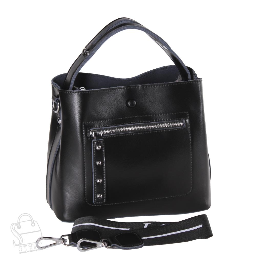 Сумка женская кожаная 8702NN black Natale Navetta