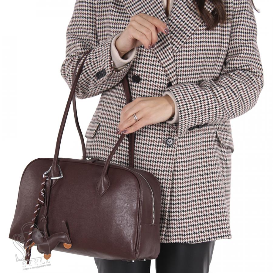 Сумка женская кожаная 9036NN coffee Natale Navetta