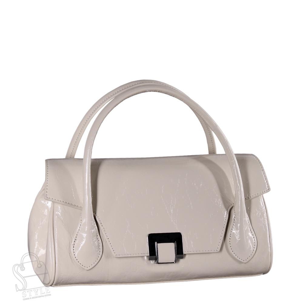 Сумка женская кожаная 2253Y apricot white Polina&Eiterou