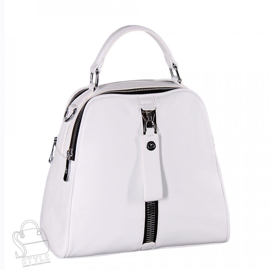 Рюкзак женский кожаный 99451 white Velina Fabbiano-Safenta/30 в Новосибирске