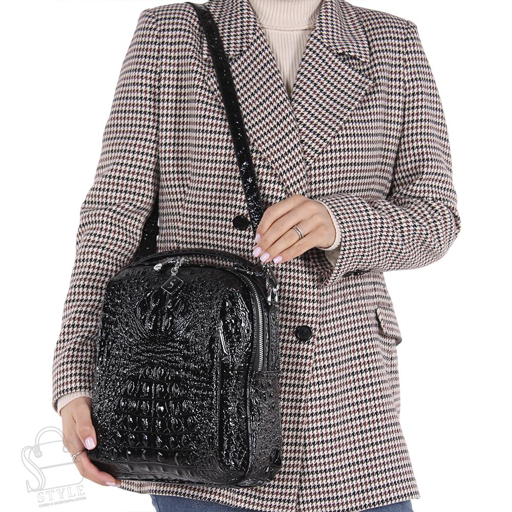 Рюкзак женский 69123-1 black Velina Fabbiano-Safenta/50 в Новосибирске