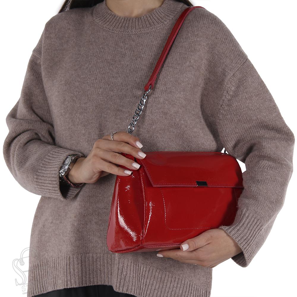 Сумка женская кожаная 8721-3NN red Natale Navetta