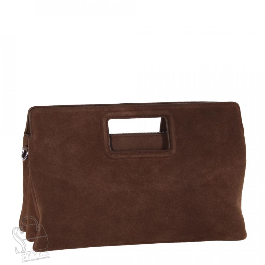 Сумка женская кожаная 8040QAA brown Polina&Eiterou