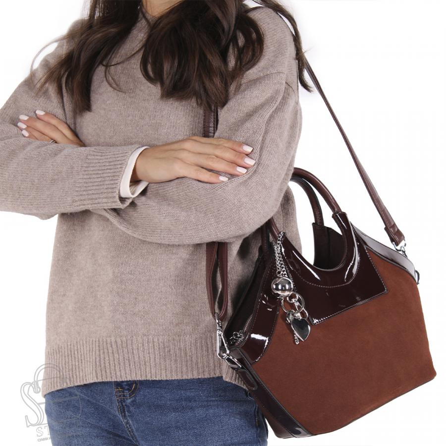 Сумка женская 5505-80FRAA khaki Farfalla Rosso