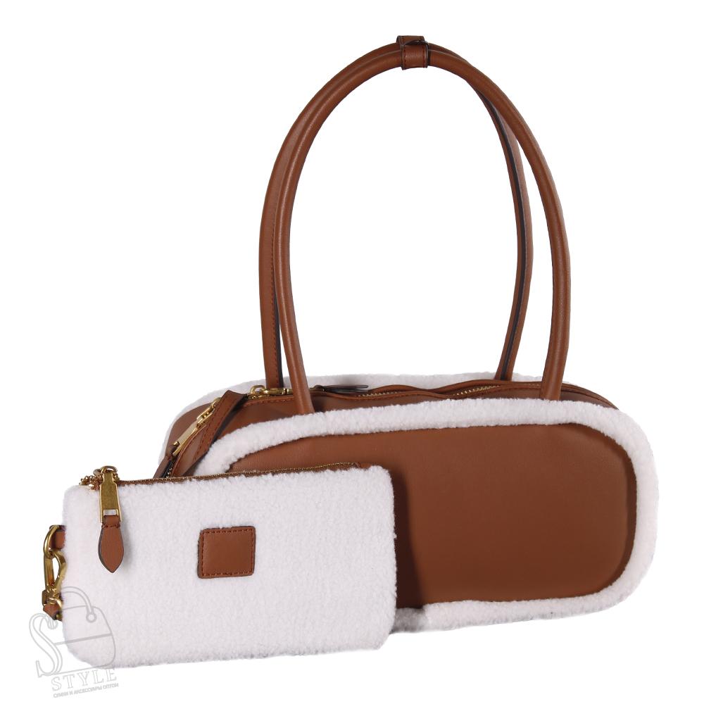 Сумка женская кожаная 6006-2VG brown Vitelli Grassi
