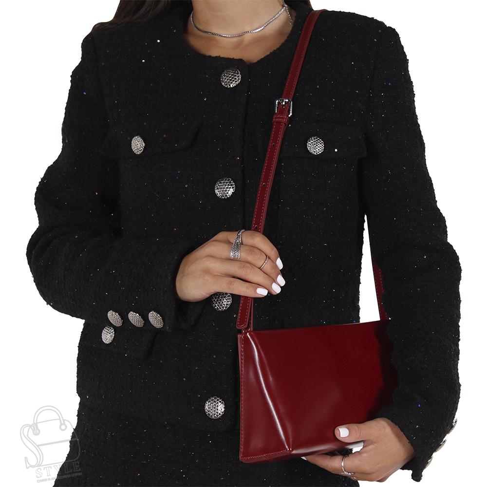 Сумка женская кожаная 9909Y wine red Polina&Eiterou