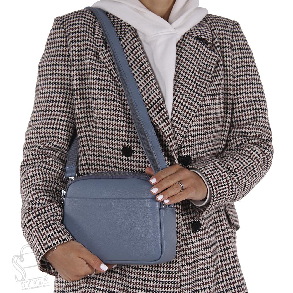 Сумка женская кожаная 8080NN blue Natale Navetta