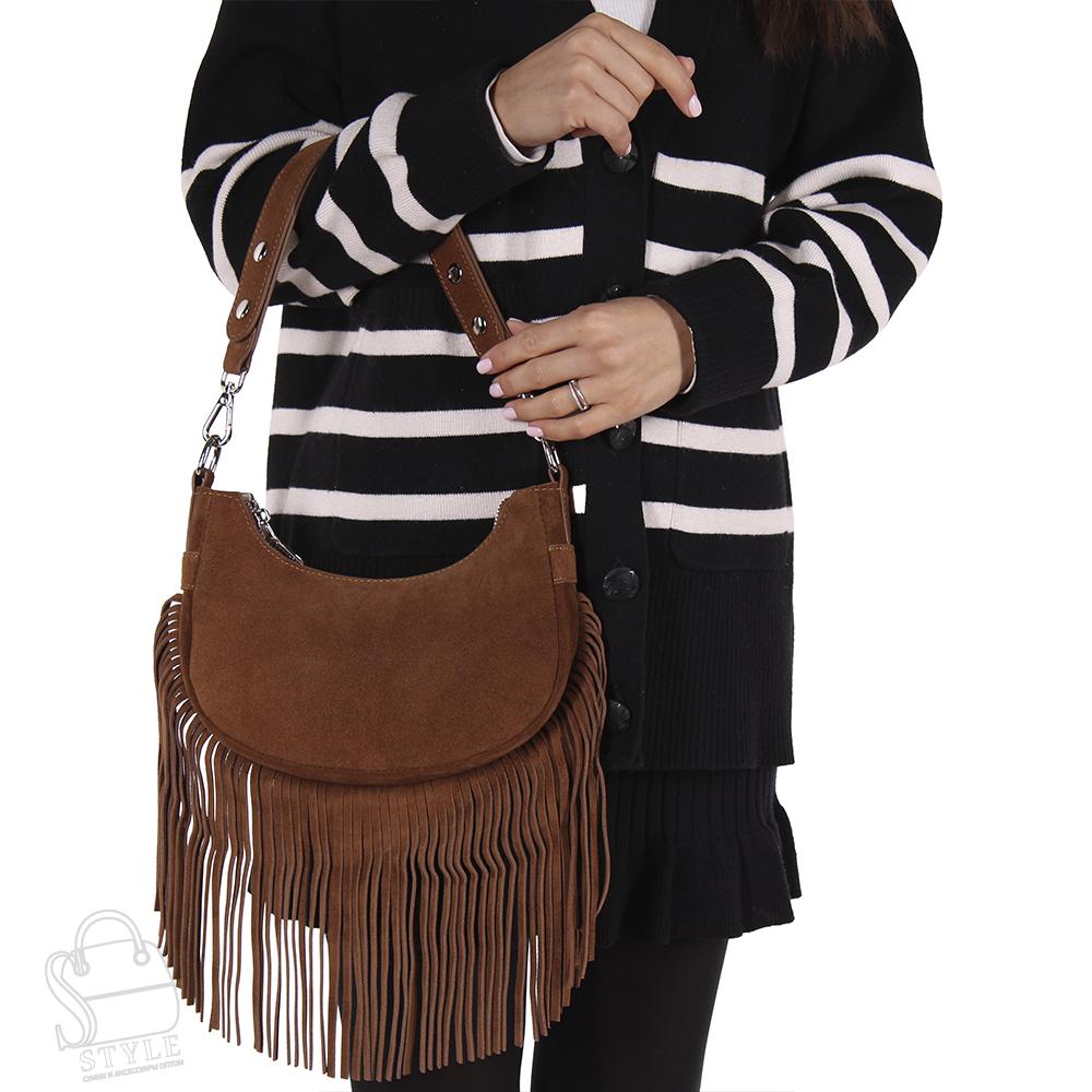 Сумка женская кожаная 99098NNAA brown Natale Navetta