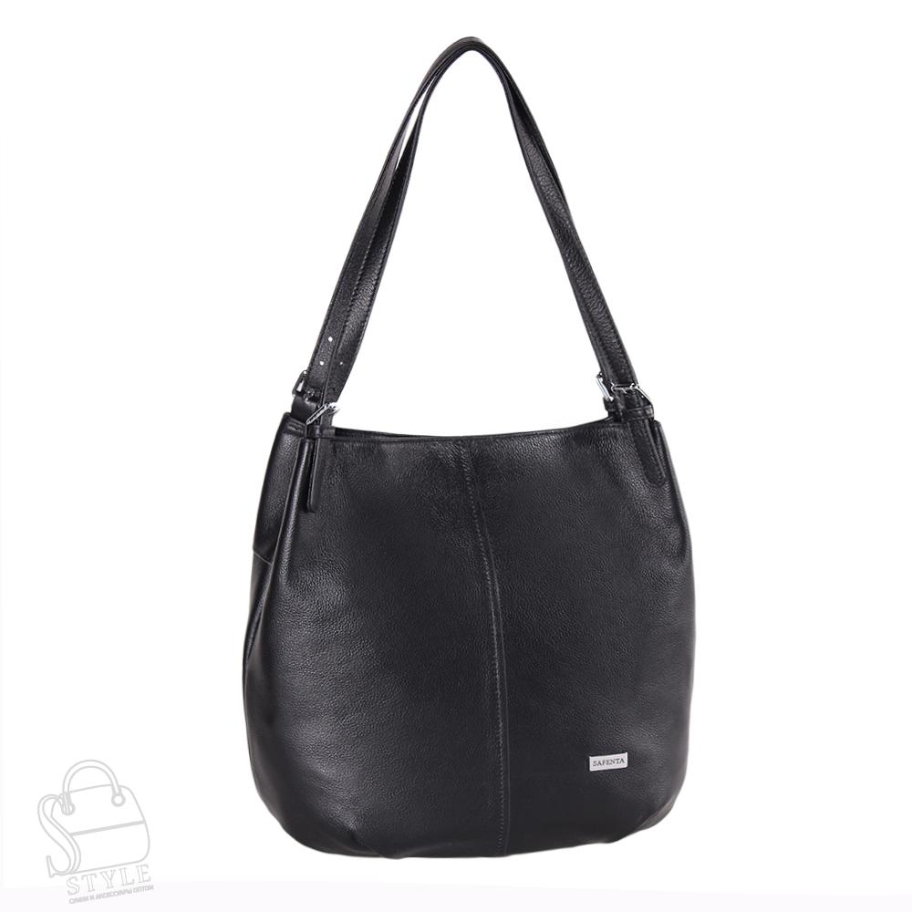 Сумка женская кожаная 99476 black Velina Fabbiano-Safenta/30