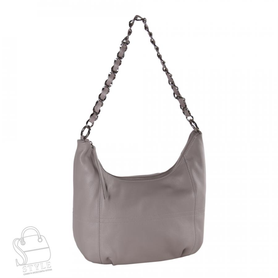 Сумка женская кожаная 8559 gray white Polina&Eiterou