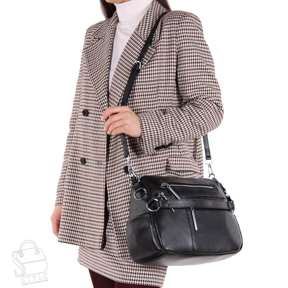 Сумка женская кожаная 7795VG black Vitelli Grassi