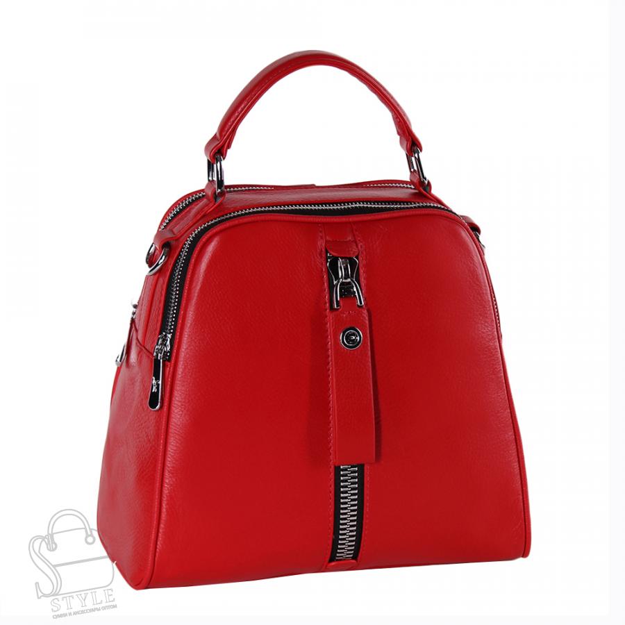 Рюкзак женский кожаный 99451 red Velina Fabbiano-Safenta/30