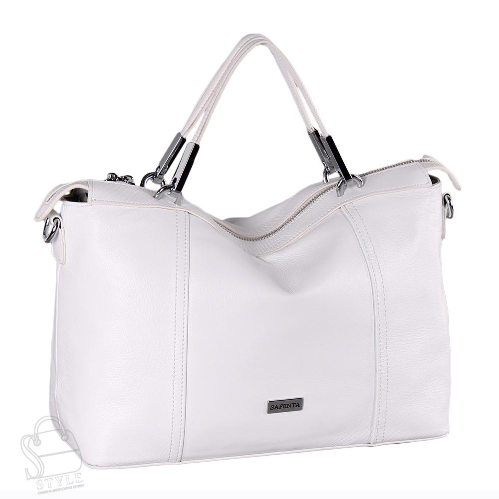 Сумка женская кожаная 98045 white Velina Fabbiano-Safenta/30