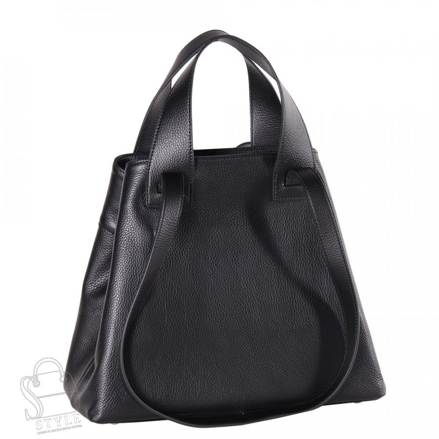 Сумка женская кожаная 0655C black Polina&Eiterou