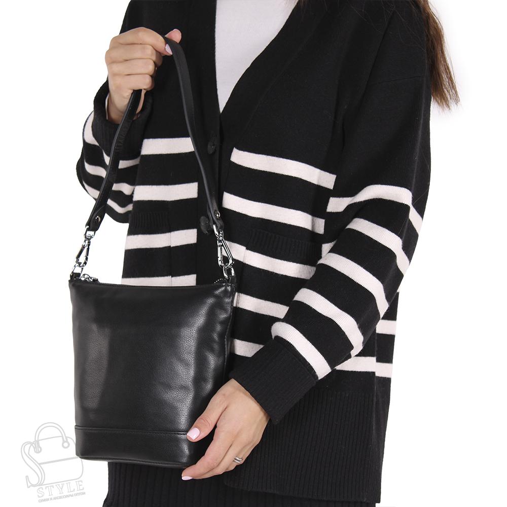 Сумка женская кожаная 9979NN black Natale Navetta