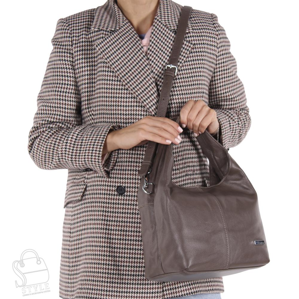 Сумка женская кожаная 970332 khaki Velina Fabbiano-Safena