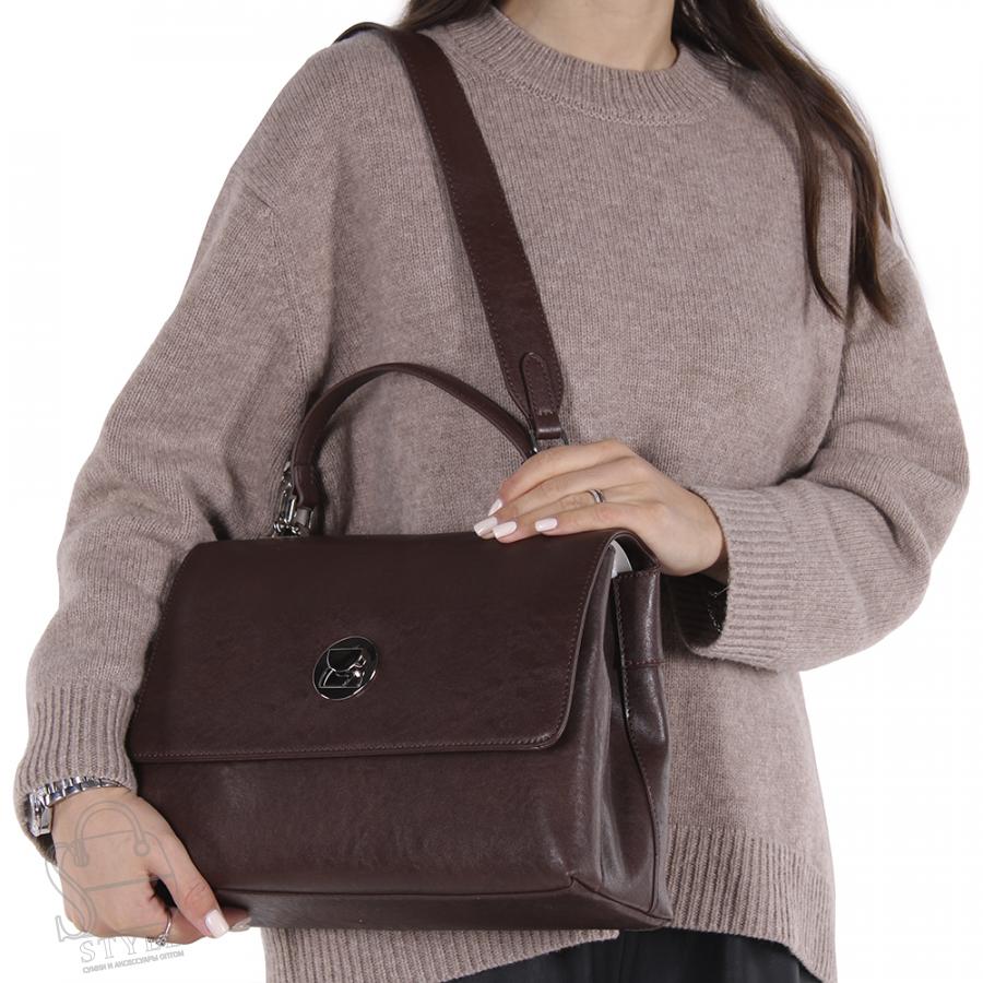 Сумка женская кожаная 9033NN coffee Natale Navetta