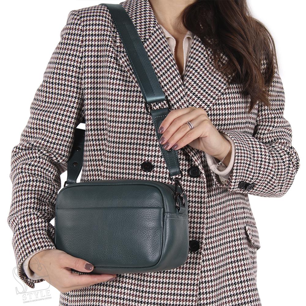 Сумка женская кожаная 6021NN green Natale Navetta