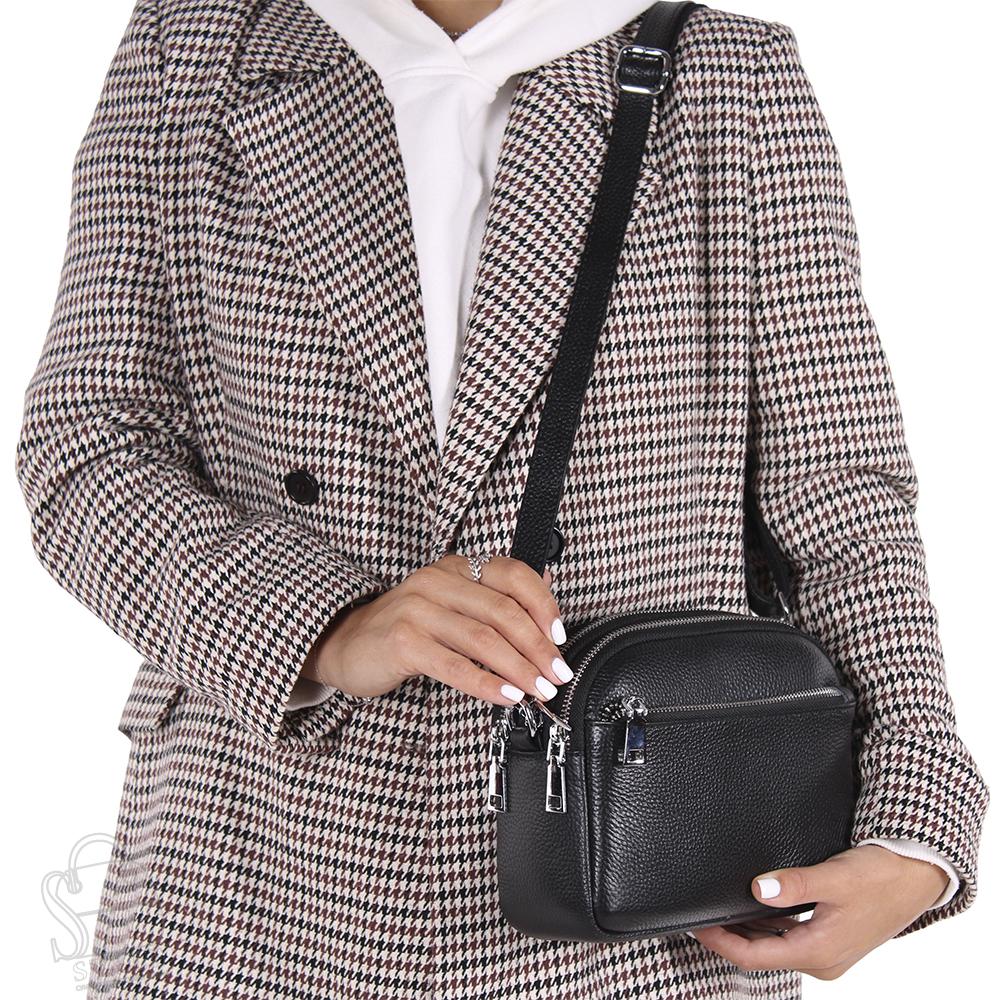 Сумка женская кожаная 8081NN black Natale Navetta в Новосибирске