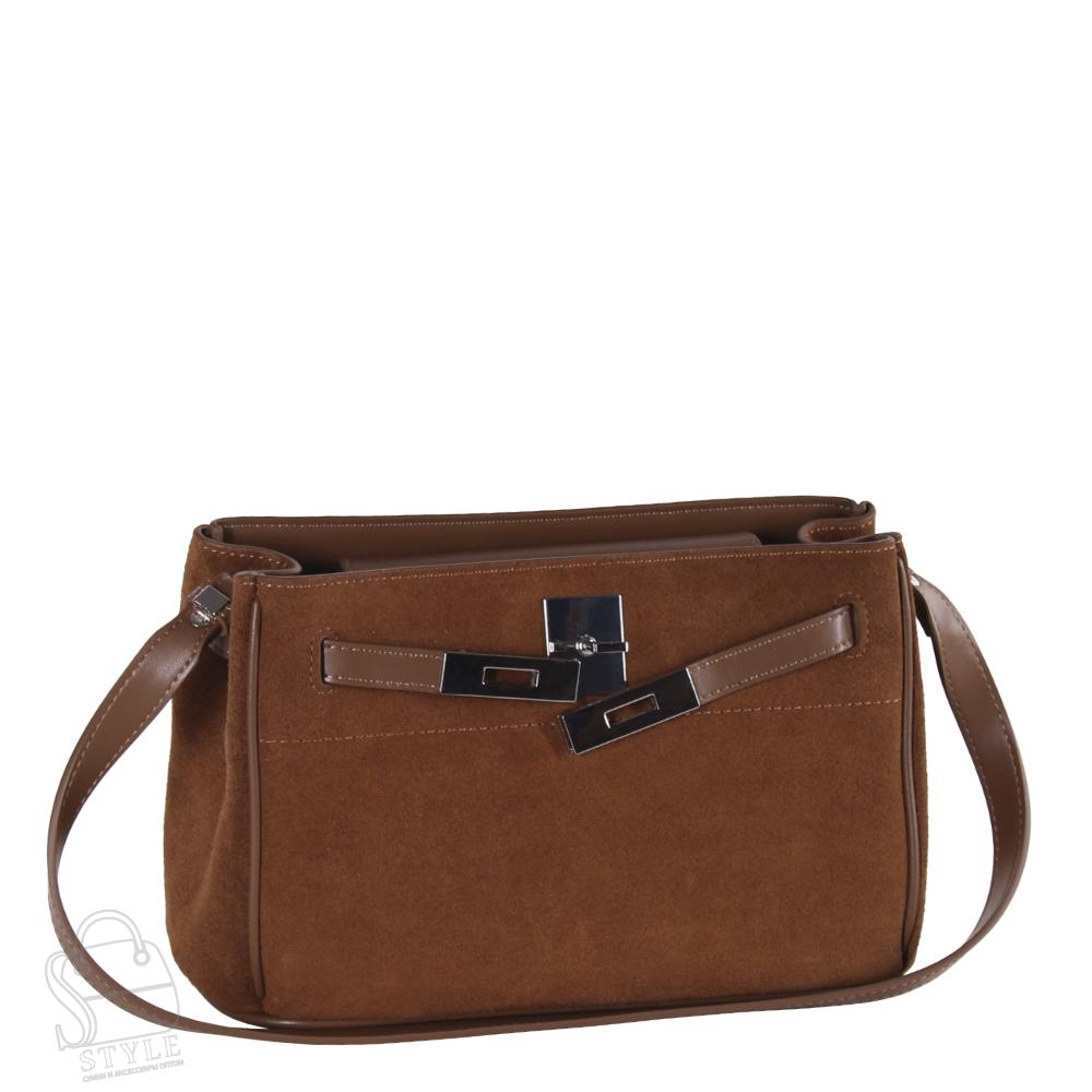 Сумка женская кожаная 6463BDAA brown Baidou