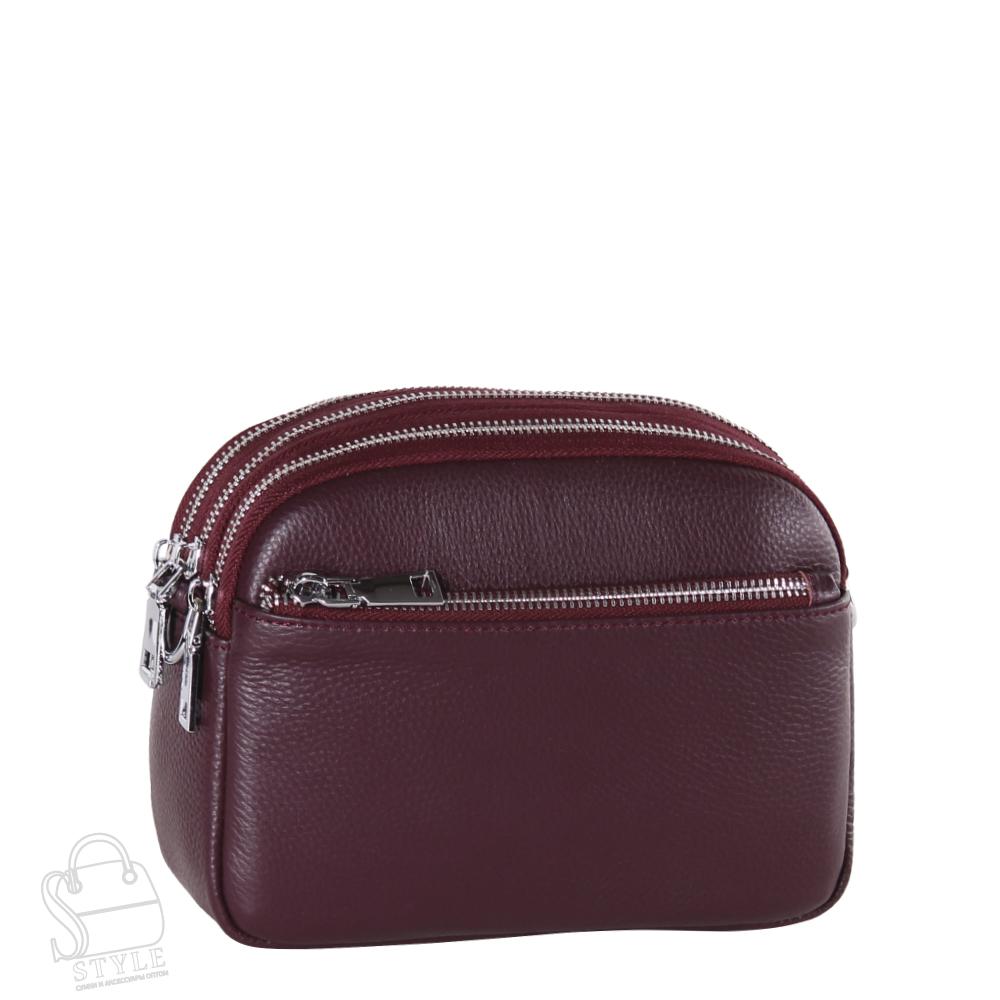 Сумка женская кожаная 8081NN wine red Natale Navetta