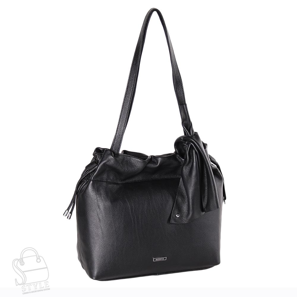 Сумка женская кожаная 98118 black Velina Fabbiano-Safenta/30
