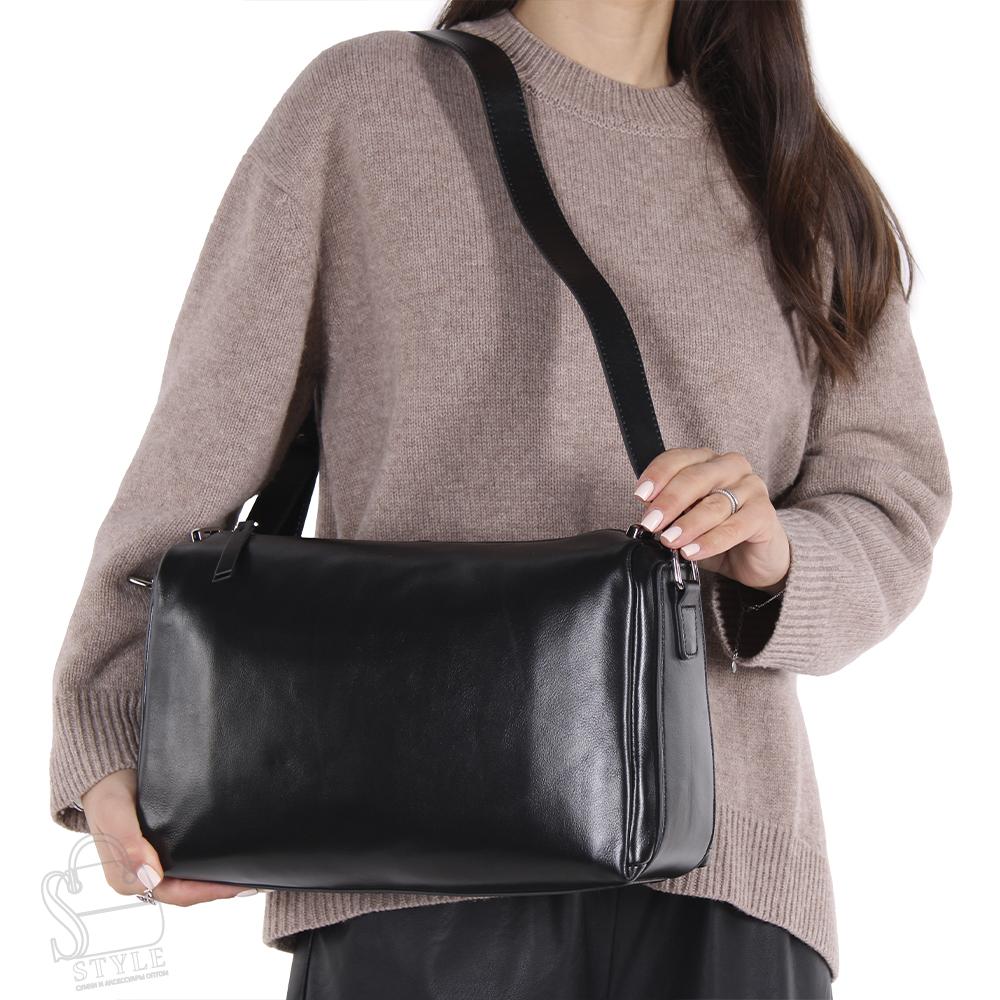 Сумка женская кожаная 9516NN black Natale Navetta