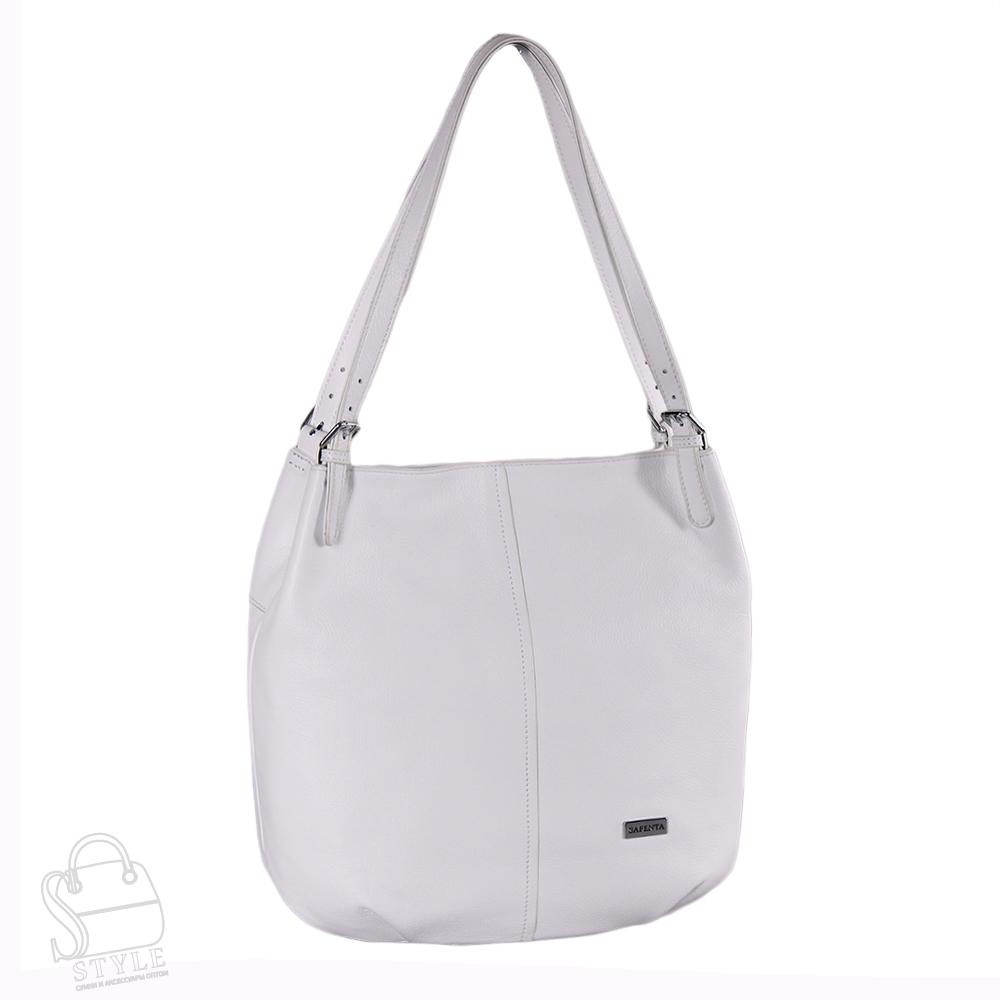 Сумка женская кожаная 99476 white Velina Fabbiano-Safenta/30