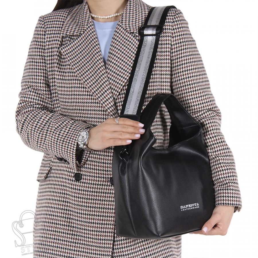 Сумка женская 5184 black Velina Fabbiano-Safenta в Новосибирске