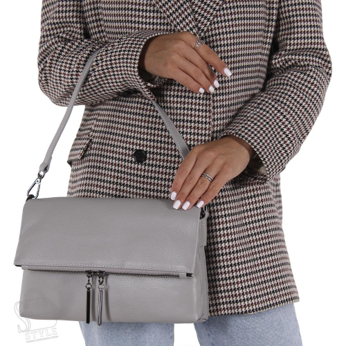 Сумка женская кожаная 8360VG l.gray Vitelli Grassi