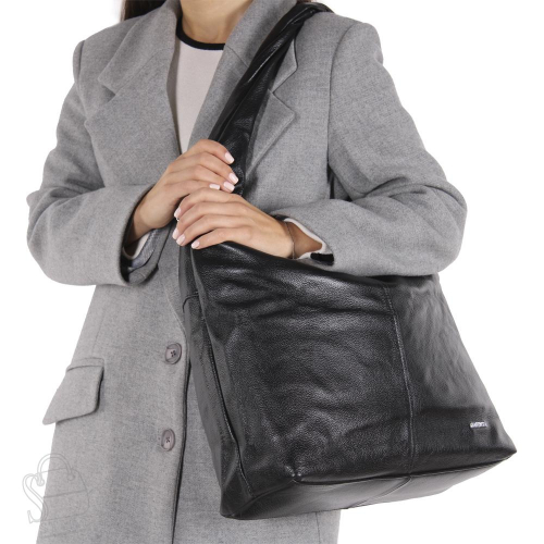 Сумка женская кожаная 970270 black Velina Fabbiano-Safena