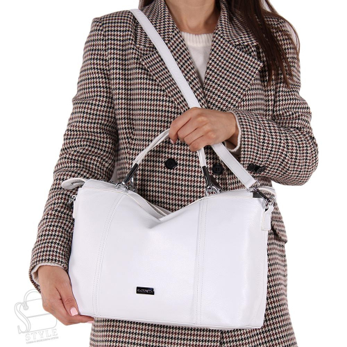 Сумка женская кожаная 98045 white Velina Fabbiano-Safenta/30