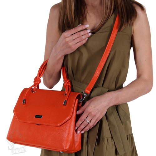 Сумка женская кожаная 99457 orange Velina Fabbiano-Safenta/30