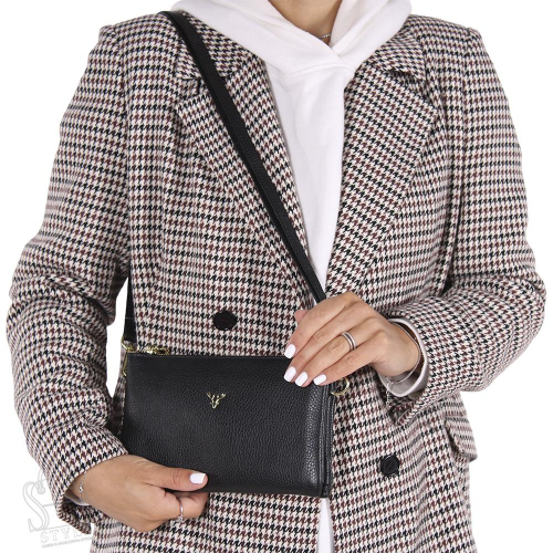 Сумка женская кожаная 777NN black Natale Navetta