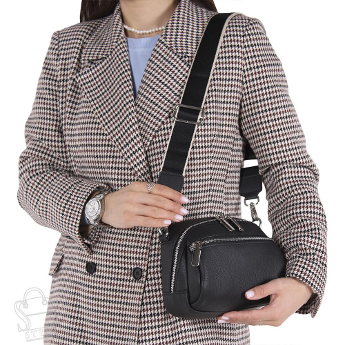 Сумка женская кожаная 8721VG black Vitelli Grassi