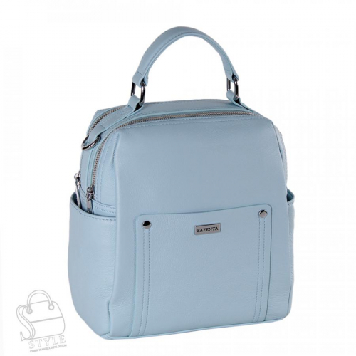 Рюкзак женский кожаный 99353-2 blue Velina Fabbiano-Safenta/20