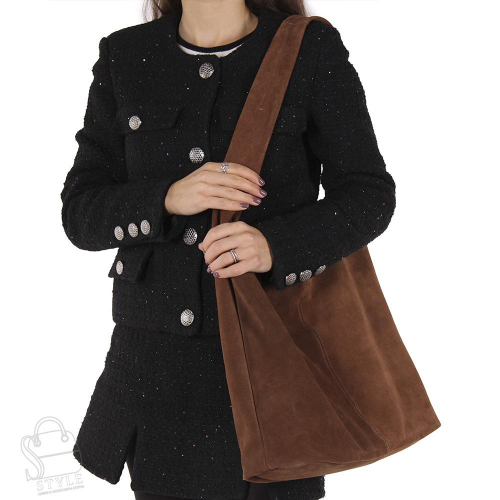 Сумка женская кожаная 6073QAA brown Polina&Eiterou