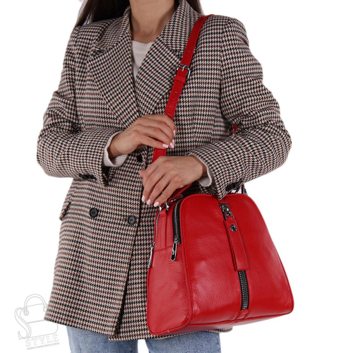 Рюкзак женский кожаный 99451 red Velina Fabbiano-Safenta/30