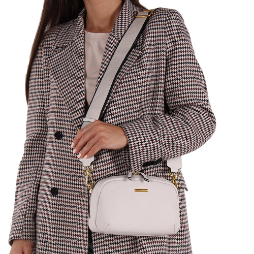 Сумка женская кожаная 8716NN white Natale Navetta