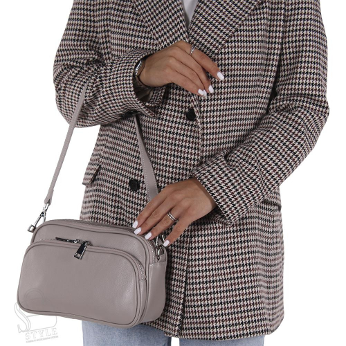 Сумка женская кожаная 8545VG l.gray Vitelli Grassi