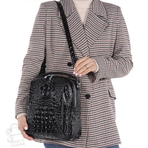 Рюкзак женский 69123-1 black Velina Fabbiano-Safenta/50 в Новосибирске