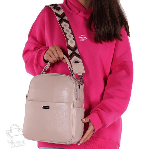 Рюкзак женский кожаный 970034 d.beige Velina Fabbiano-Safenta/30