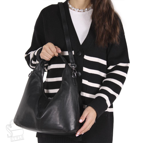 Сумка женская кожаная 9912NN black Natale Navetta