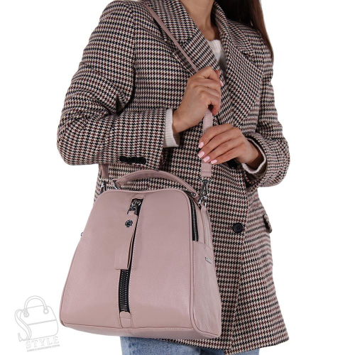 Рюкзак женский кожаный 99451 pink Velina Fabbiano-Safenta/30