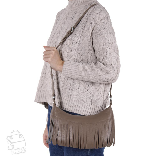 Сумка женская кожаная 3580VG gray Vitelli Grassi