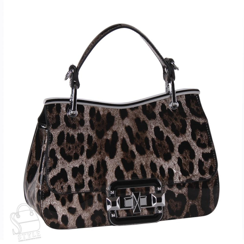 Сумка женская кожаная 6061Q leopard brown Polina&Eiterou