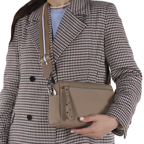 Сумка женская кожаная 99138VG khaki Vitelli Grassi в Новосибирске