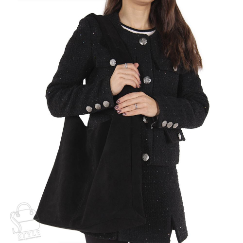 Сумка женская кожаная 6073QAA black Polina&Eiterou