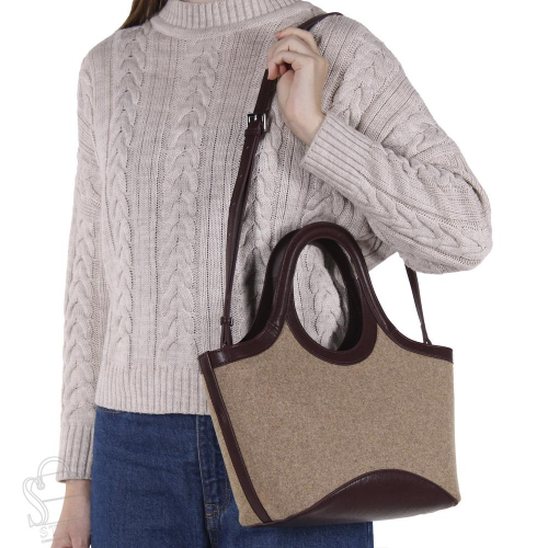 Сумка женская кожаная 56082BD camel Baidou