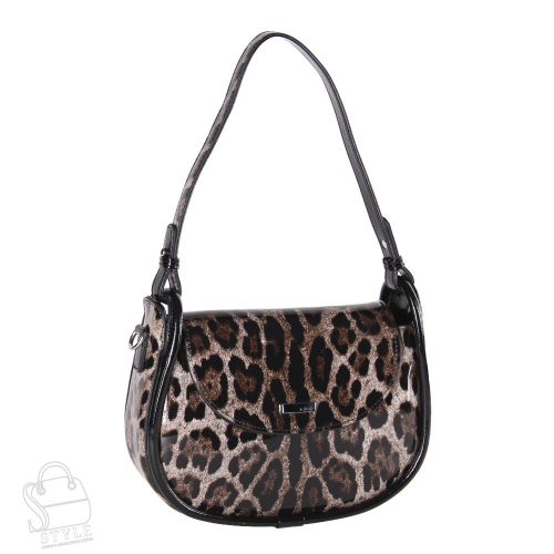 Сумка женская кожаная 98282 leopard coffee Velina Fabbiano-Safenta